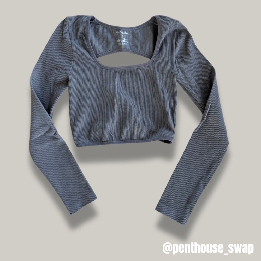 Gray Cropped Long Sleeve, Size S/M